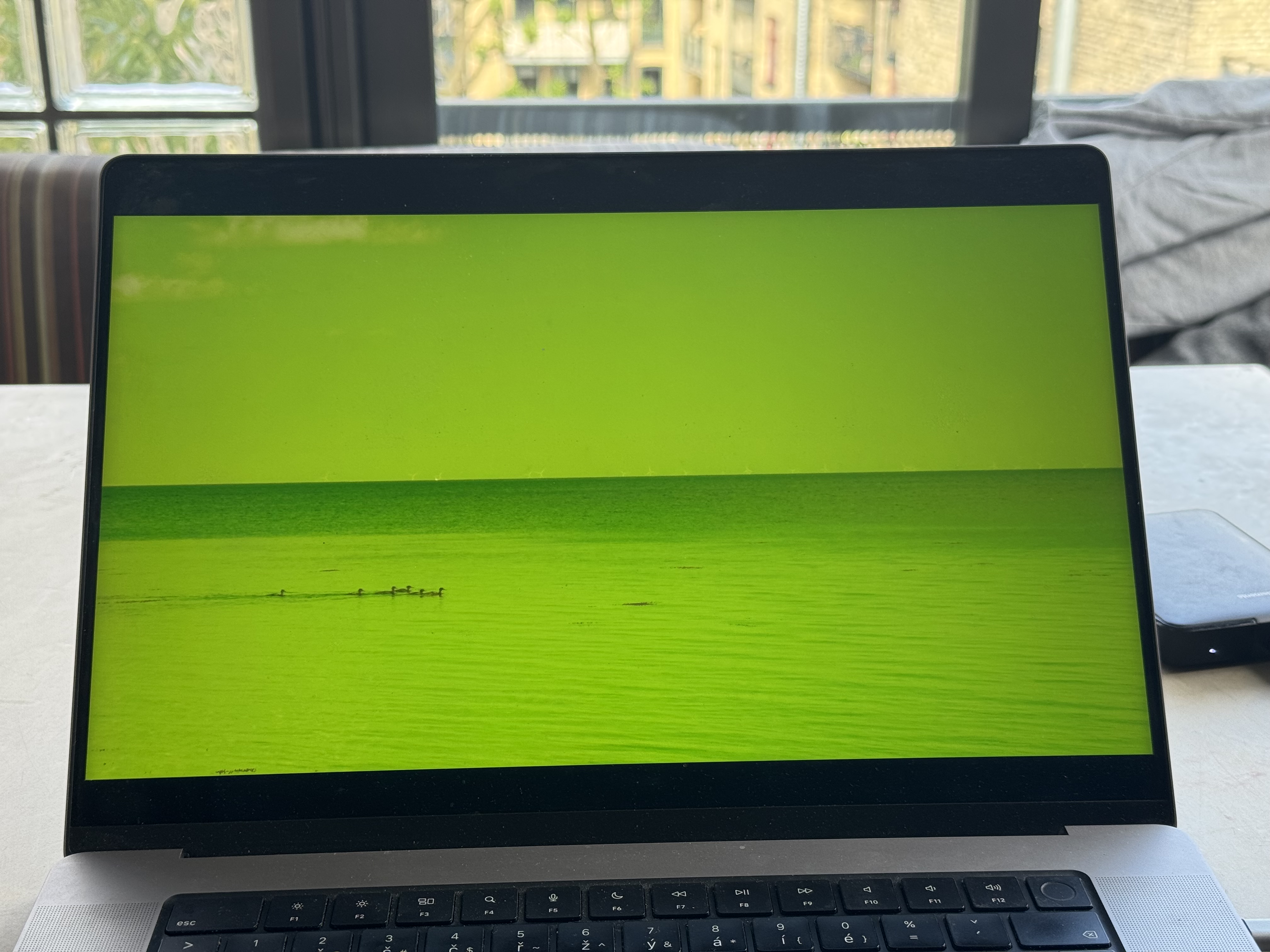 Film playing on a notebook
